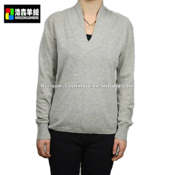 Women Basic Wool Sweater, Women White Plain Cashmere Sweater