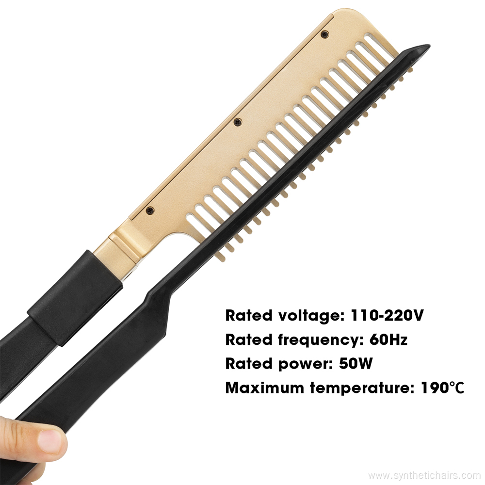 Fold V Styling Comb Copper Electric Hot Comb