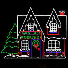 Drive-Through Zoo Light Show: Animated Christmas Village with Santa's Workshop and Rope Lights
