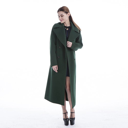New styles green cashmere winter coat