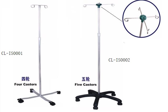 Hospital adjustable I.V. pole stand