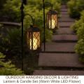 Lantern Lilin Vintage dengan LED Flickering Flameless Lilin