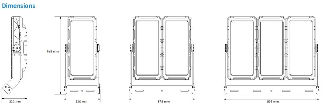 LED Stadium Lamp 560W for High Mast