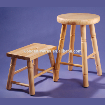Wooden stool, wooden round stool, square wooden stool, small stool in SKD