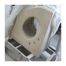 Customized Crema Marfil Beige Marble Vanity Tops for Bathroom