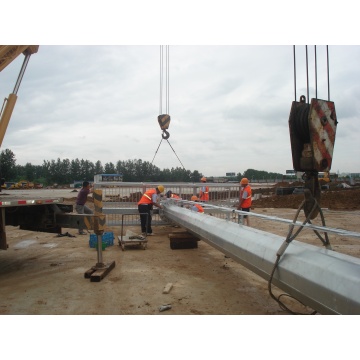 18m 25m Pencahayaan Bulat Taper Steel Pole