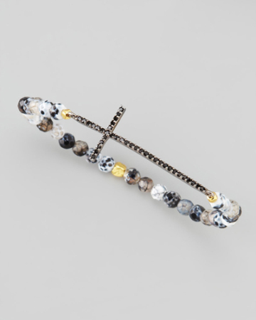 Multicolor Cross Bead Bracelet Crystals Bead Bracelet