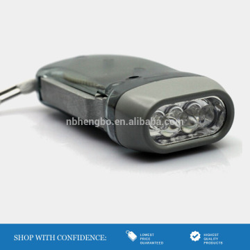 top sales black manual dynamo torch light key rings