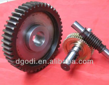 anti-wear worm steel/aluminum/copper/brass/bronze gear and shaft, worm wheel and worm gear