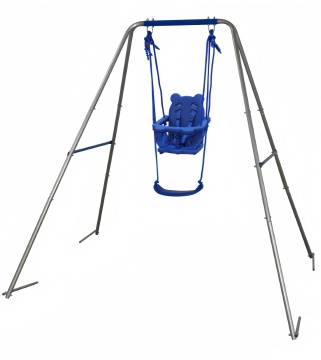 Outdoor Play Garden Metal Swing Set with Slide for Backyard Playground Kids