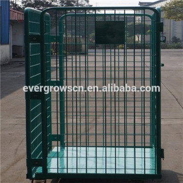 online shopping 2/3/mountable wire mesh Galvanization roll cage trolley for transportation