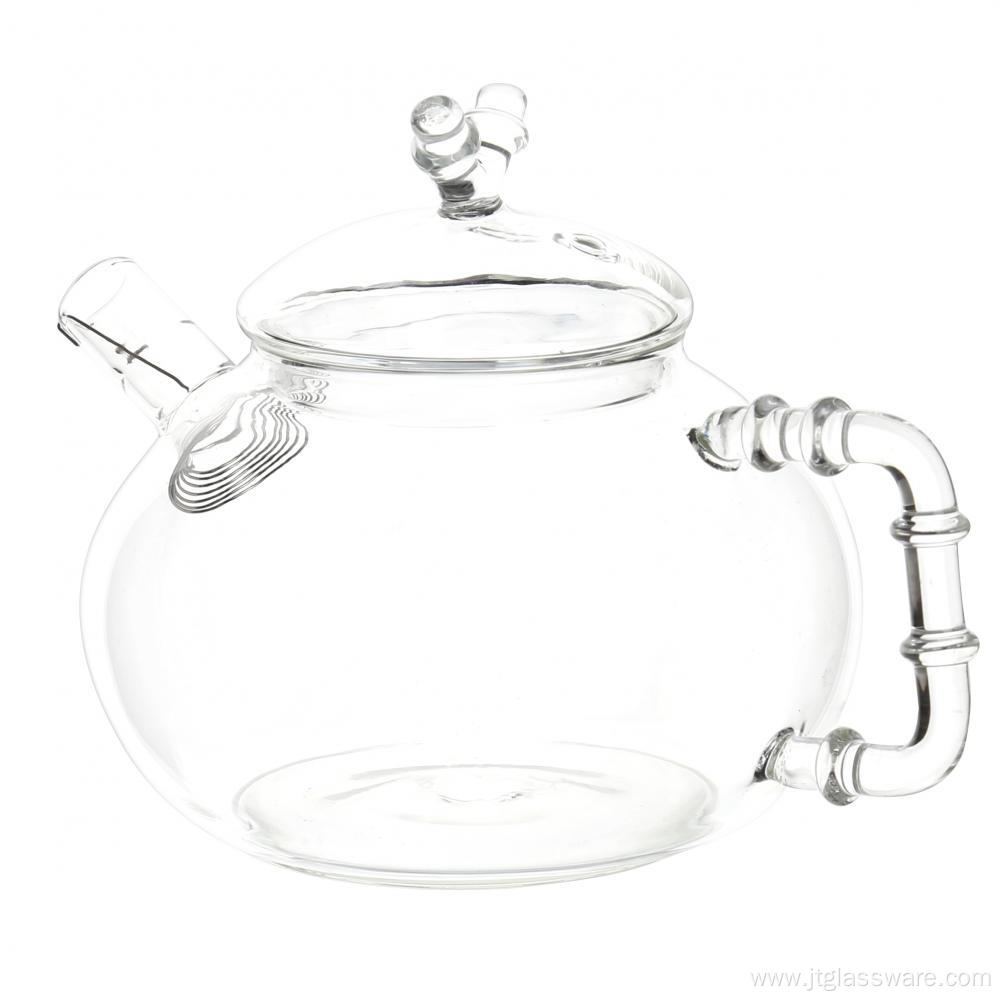 Individual Cute Tea Pots Glass Tea Carafe 600ml Coffee Pots