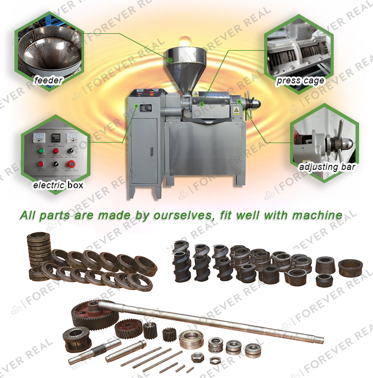 RF125 Small Machine Screw Press Palm Oil machinery industry equipment