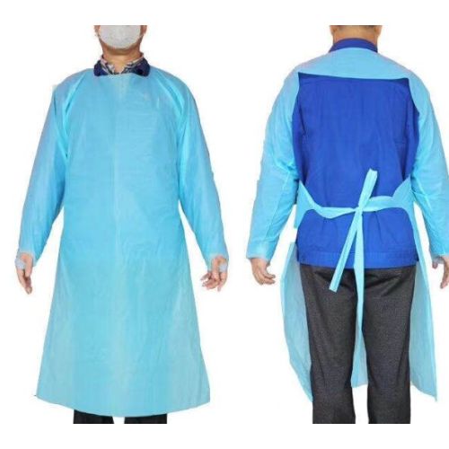 tablier jetable en cpe robe imperméable en cpe