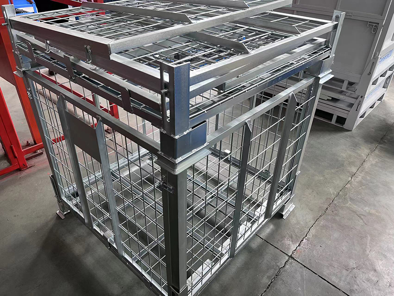 Silver Mild Steel Foldable Storage Cage