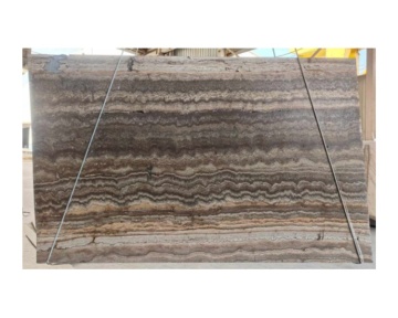 Persian Gray Travertine Polished Stone for Bathroom and Fireplace Designs