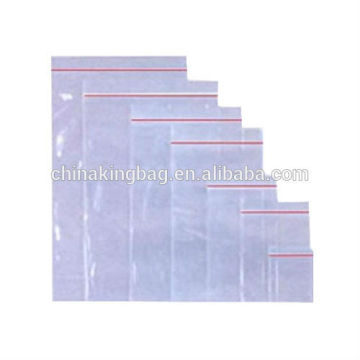 biodegradable LDPE red line ziplock bag