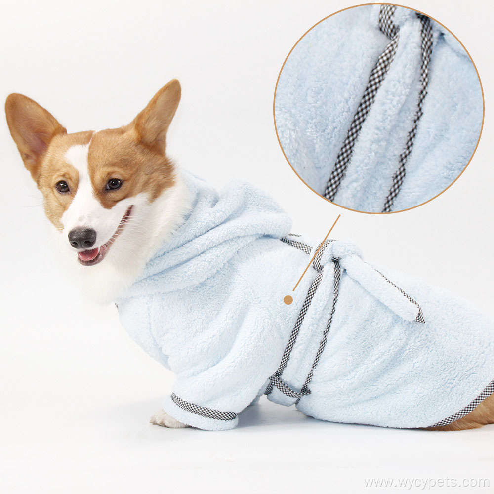 Pet Dog Hooded Pajamas Bathrobe Dog Apparel