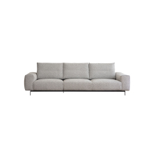 Flat White Fabric Sofa
