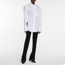 Black Skinny Flared Slit Long Bell-bottoms Pants