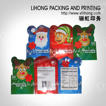 Custom Shaped Plastic Bag For Shocking Popping Candy / Popping Candy Bag