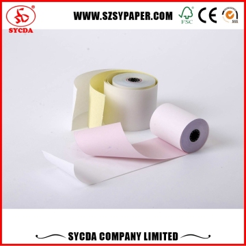 63GSM Carbonless Paper NCR Paper Rolls 76mm