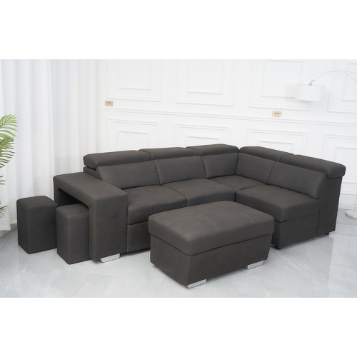 Tech Fabrics Sofa Bed With Ottoman & Stools