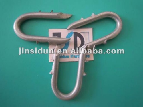 JSD-Barbed Shank Fence Staples/ Barbed shank U staple