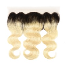 MSbeauty hair Ombre Blonde Pre Plucked 13x4 Lace Frontal 1b/613 Brazilian Body Wave Human Remy Hair Extensions Free Shipping