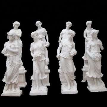 Natural Marble Garden Life Size Human Statues