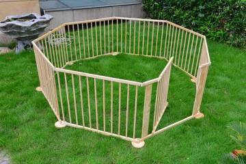 Pet wooden fence folding pet fence pet safety gate