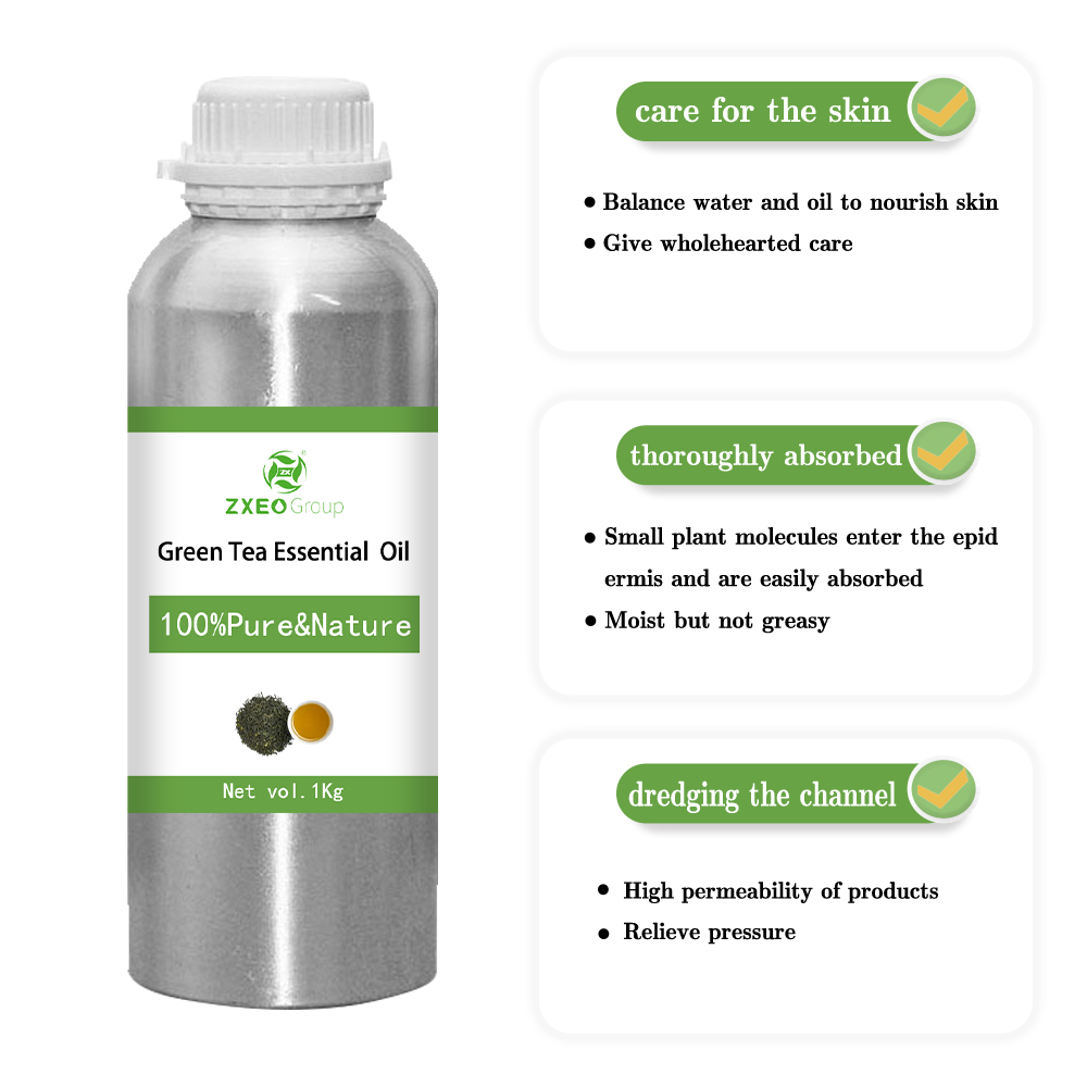 Té verde 100% puro y natural Aceil esencial de alta calidad Aceite esencial de bluk al por mayor para compradores globales El mejor precio