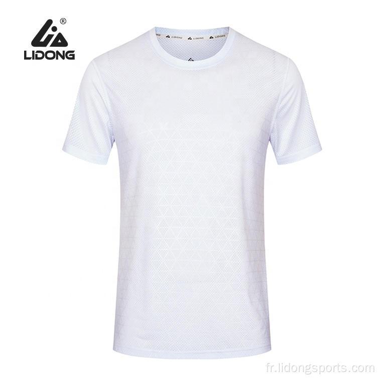 Blank hommes et femmes Round Neck T-shirt