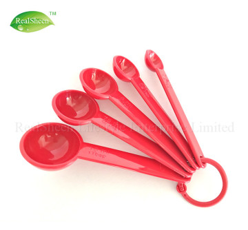 5 Piece Mini Plastic Measuring Spoons Set