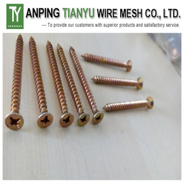 yellow zinc coated chipboard screws