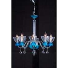 Blue Glass Chandelier Lamps (QD007-8L)