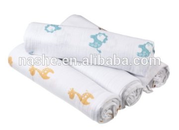 baby muslin blanket, cotton muslin swaddle blanket -nice printed designs / swaddle blanket muslin