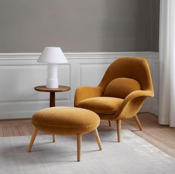 Modern Cozy Armchairs with Ottoman