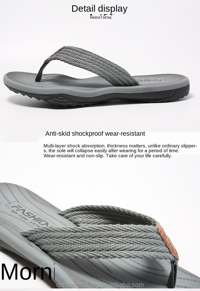 40-47 EVA soft sole lightweight flip flops Comfortable shoes Webbing sandals men's flip flops beach casual shoes for men