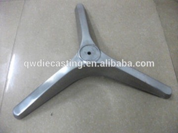 Aluminum die triangle bottom base for chair