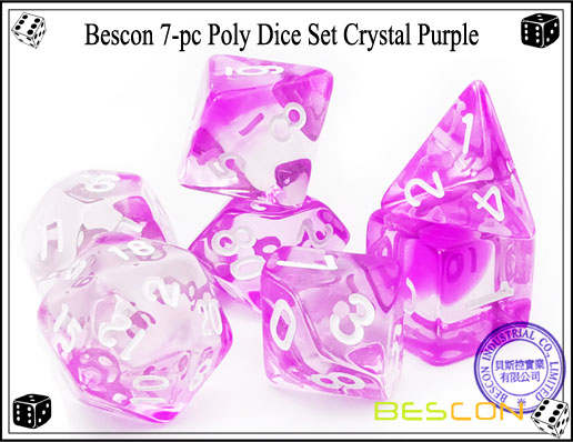 Crystal Purple Dice Set-1 Crystal Purple Dice Set-1