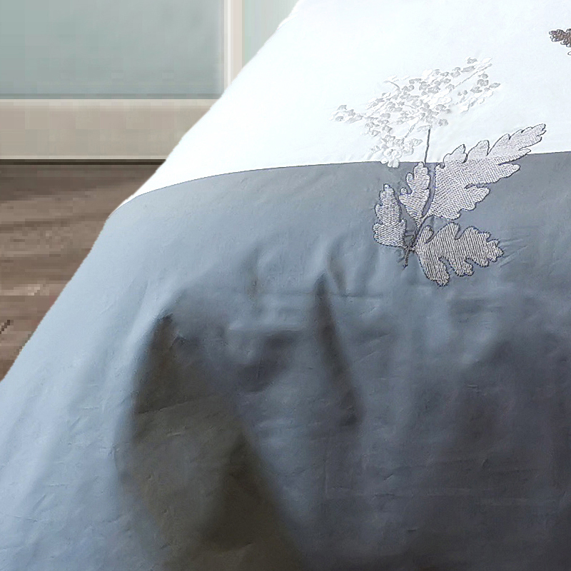 Queen king size duvet cover set microfiber embroidery design patchwork duvet cover and pillowcase 8pcs set