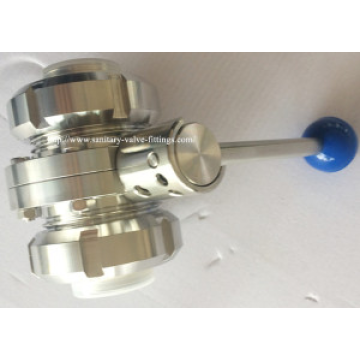 Sanitary Threaded Butterfly Valve with Union