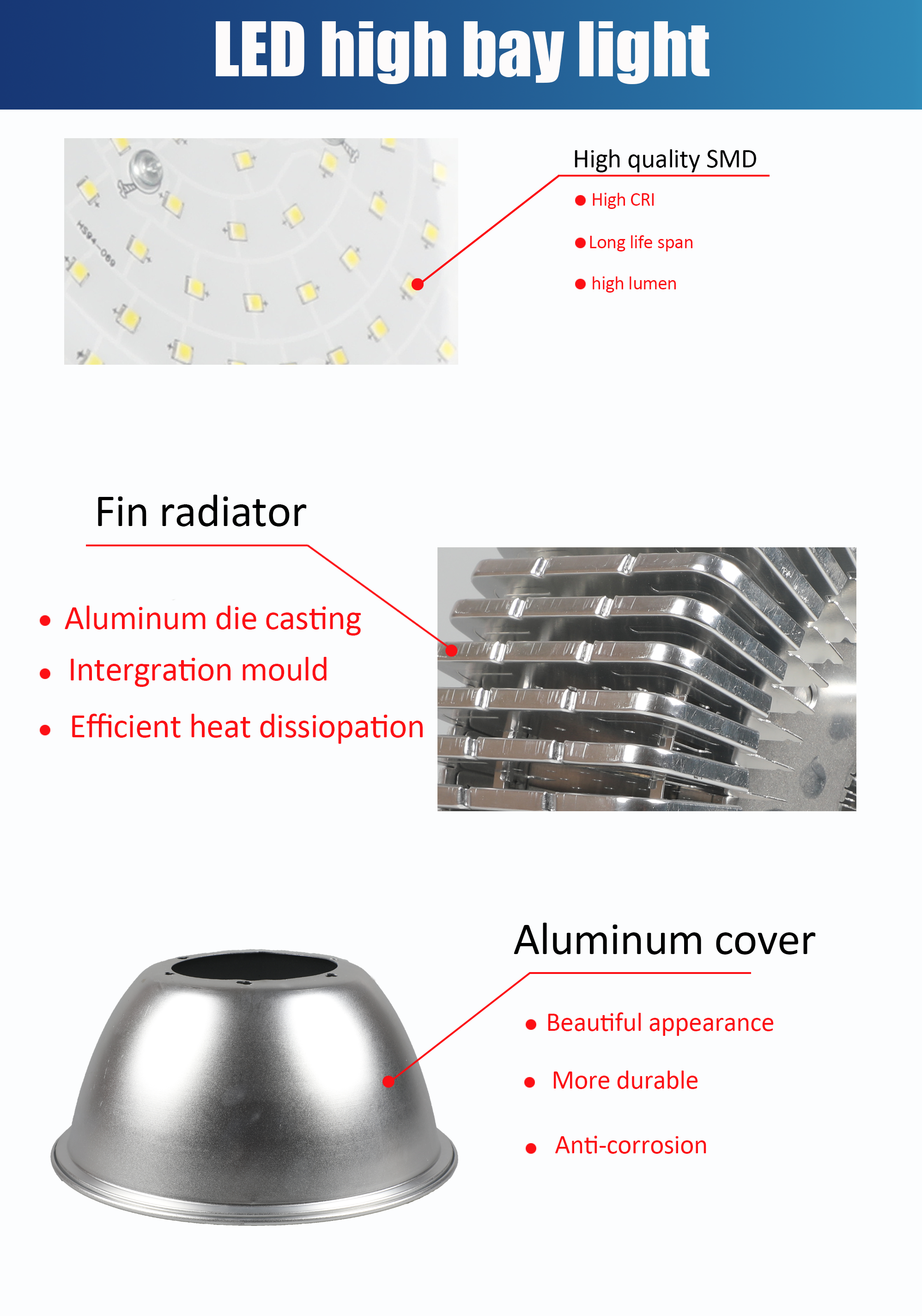 led high bay light detail