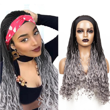 Synthetic Braiding Hair Goddess braids Hair Crochet Box Braid Headband Wigs