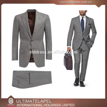 high quality wool half canvas grey custom made suit
