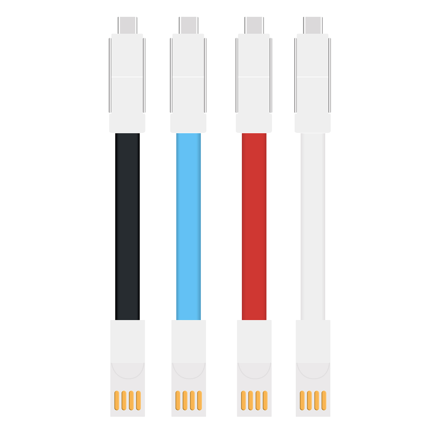 Yijiashishang CE ROHS Certified Portable 3 in 1 Magnetic Keychain USB Charging Cable for iOS,Android Micro USB and Type C Mobile Phones
