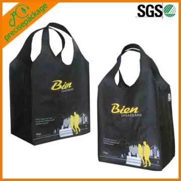 customized non woven big shopper bag with round handles