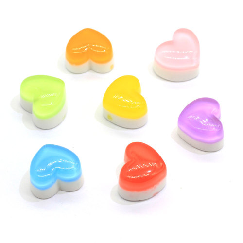 Nouveau charme en forme de coeur Cabochon Flatback perle pour artisanat fait à la main décoration enfants jouet ornements perle charmes