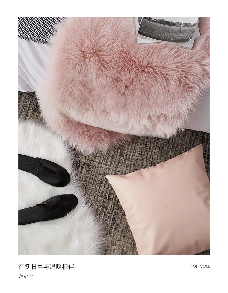 Modern Polyester Shaggy Faux Fur Rug